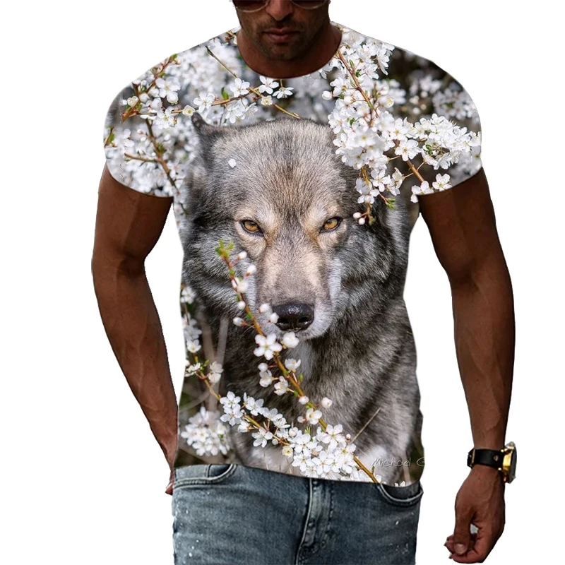 Summer Round Neck Men's Tees New Trend Cool Camp Wolf Casual Taste 3D Personality Hip-hop Style Harajuku Printing Short-sleeved
Summer Round Neck Men's Tees New Trend Cool Camp Wolf Casual Taste 3D Personality Hip-hop Style Harajuku Printing Short-sleeved