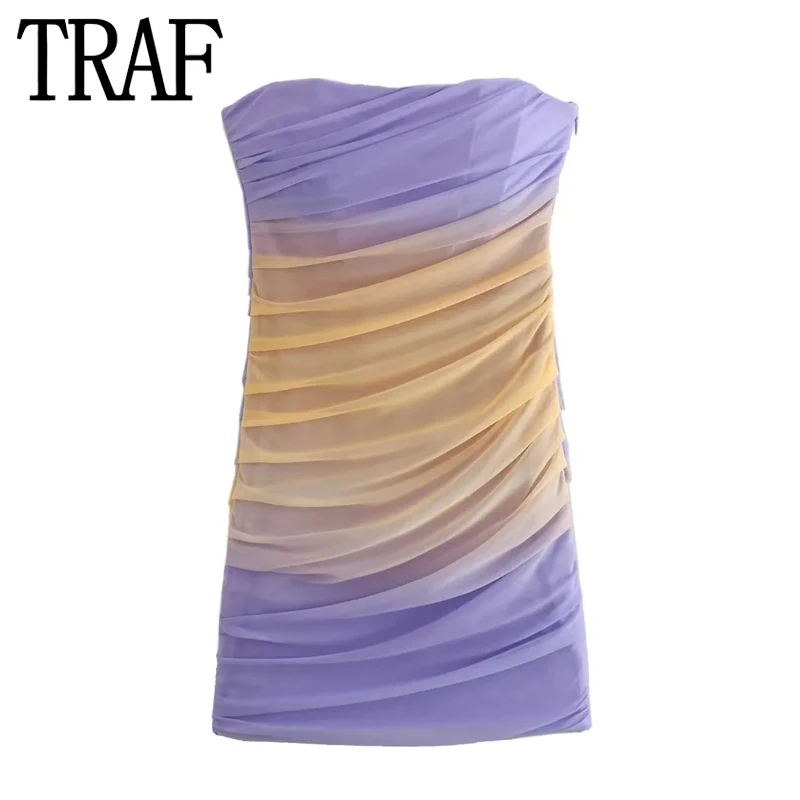 TRAF Tie Dye Tulle Dress Women Ruched Corset Mini Dress Woman Off Shoulder Party Dresses for Women Sexy Backless Summer Dresses
TRAF Tie Dye Tulle Dress Women Ruched Corset Mini Dress Woman Off Shoulder Party Dresses for Women Sexy Backless Summer Dresses