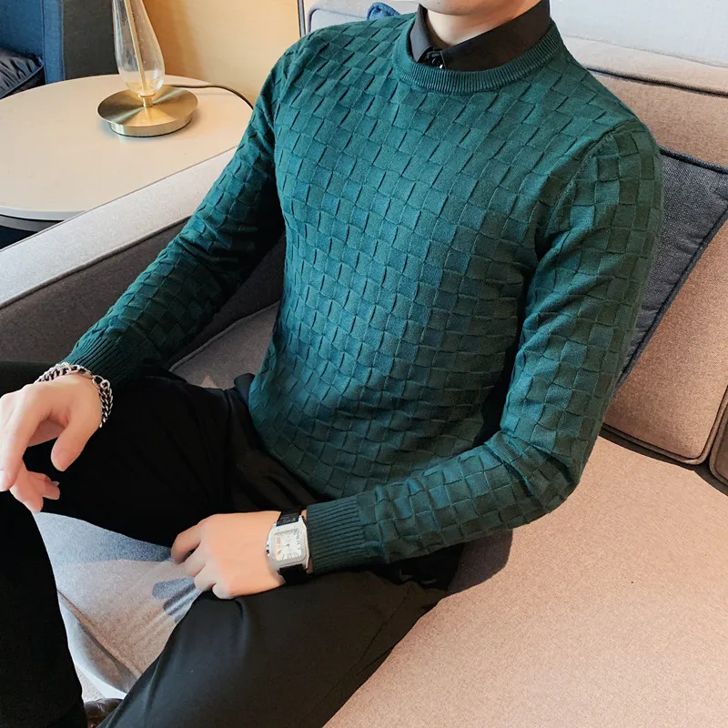 Fake 2 Piece Shirt Collar Knitting Sweater Male Slim Fit High Quality Casual Pullover/Men Clothing Long Sleeves Plaid Sweaters
Fake 2 Piece Shirt Collar Knitting Sweater Male Slim Fit High Quality Casual Pullover/Men Clothing Long Sleeves Plaid Sweaters