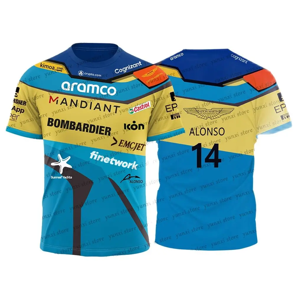 2023 New F1 Formula 1 Race Men's Casual Short Sleeves Aston Martin Team No. 14 Fernando Alonso fan top
2023 New F1 Formula 1 Race Men's Casual Short Sleeves Aston Martin Team No. 14 Fernando Alonso fan top