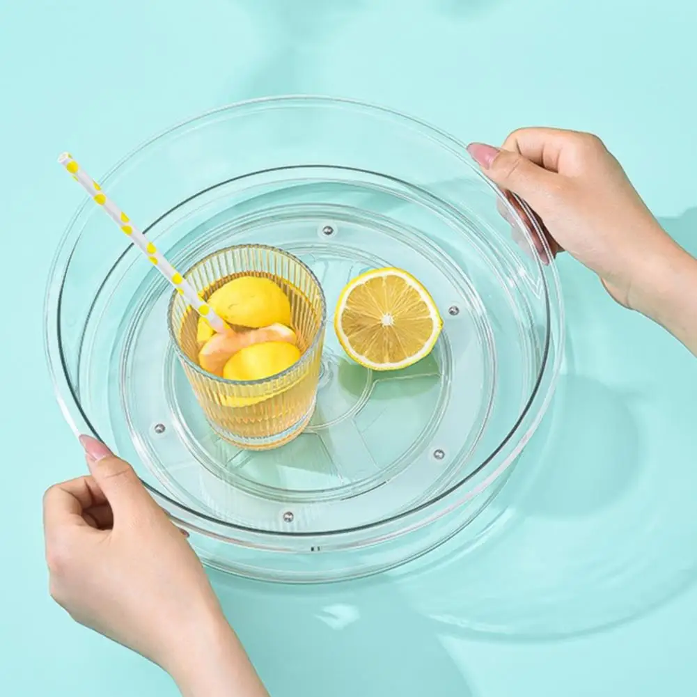 Sturdy Storage Holder Large Capacity Lightweight Clear Turntable Storage Tray Portable Storage Container Desktop Supplies
Sturdy Storage Holder Large Capacity Lightweight Clear Turntable Storage Tray Portable Storage Container Desktop Supplies