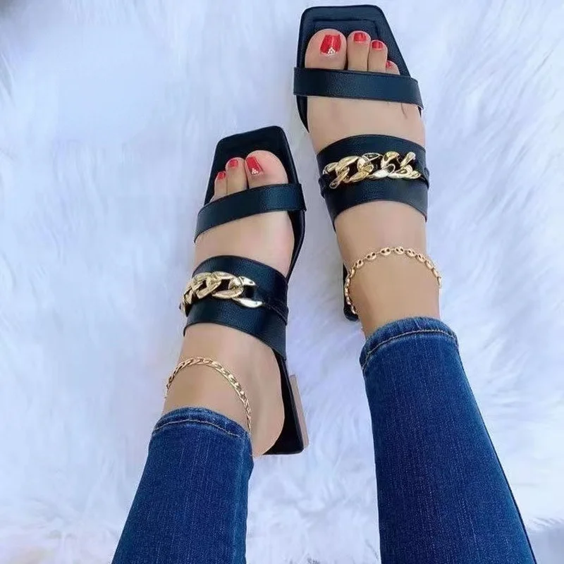 Сандалии женские на плоской подошве, повседневные шлепанцы с квадратным носком, с цепочкой, римские летние пляжные тапочки, сандалии с реме...
Сандалии женские на плоской подошве, повседневные шлепанцы с квадратным носком, с цепочкой, римские летние пляжные тапочки, сандалии с реме...