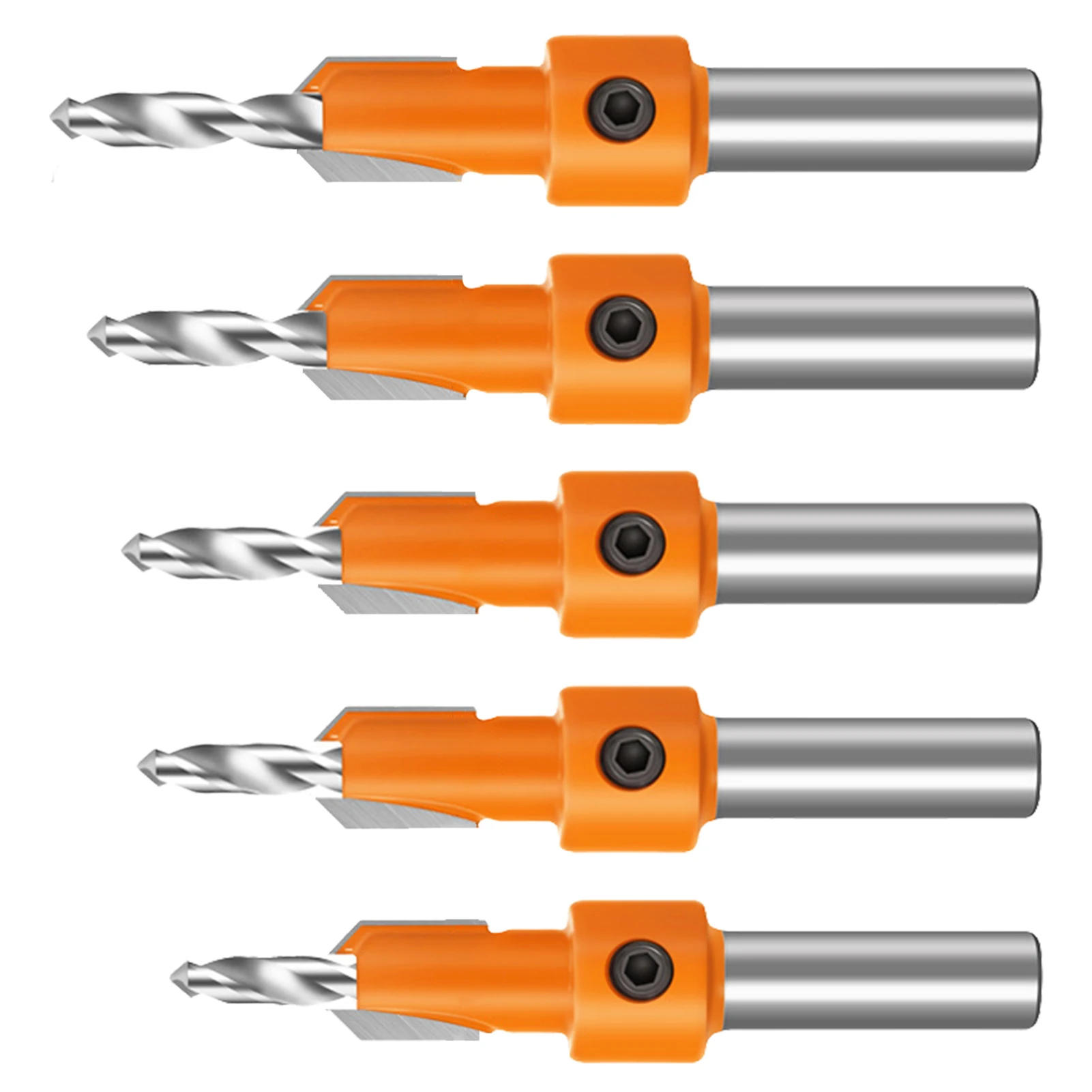 8mm/10mm Hex Shank Countersink Drill Bit 5-Piece Countersink Drill Bit For Wood Acrylic Drilling Bits Steel Alloy Tip For Wood
8mm/10mm Hex Shank Countersink Drill Bit 5-Piece Countersink Drill Bit For Wood Acrylic Drilling Bits Steel Alloy Tip For Wood