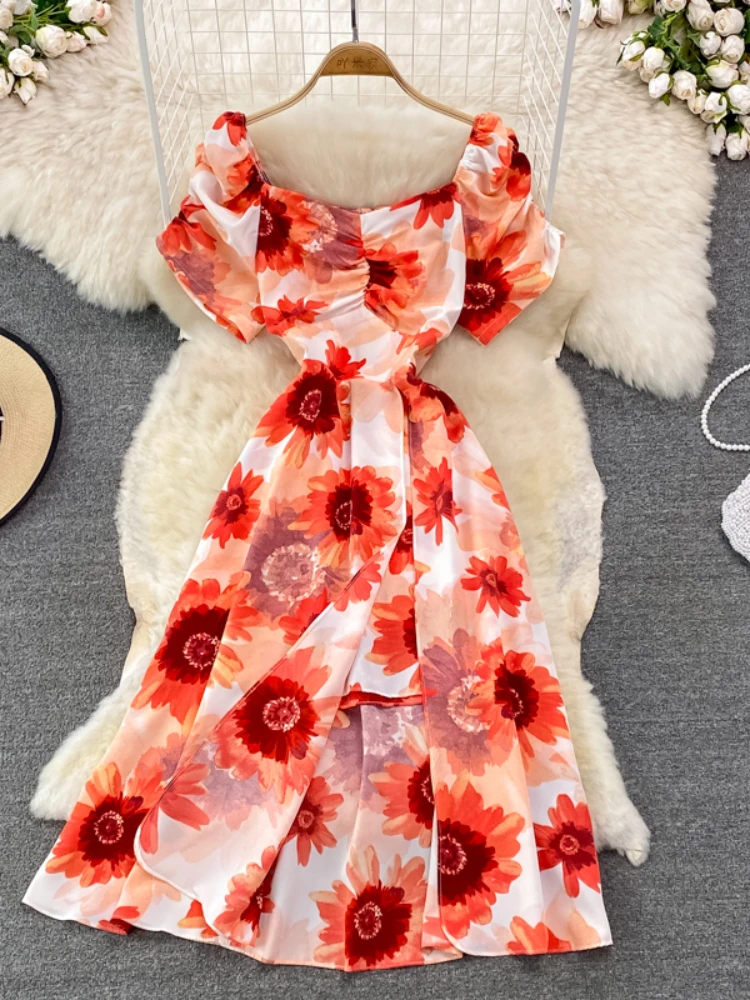 Платье-миди женское летнее Плиссированное с квадратным вырезом и коротким рукавом
Платье-миди женское летнее Плиссированное с квадратным вырезом и коротким рукавом