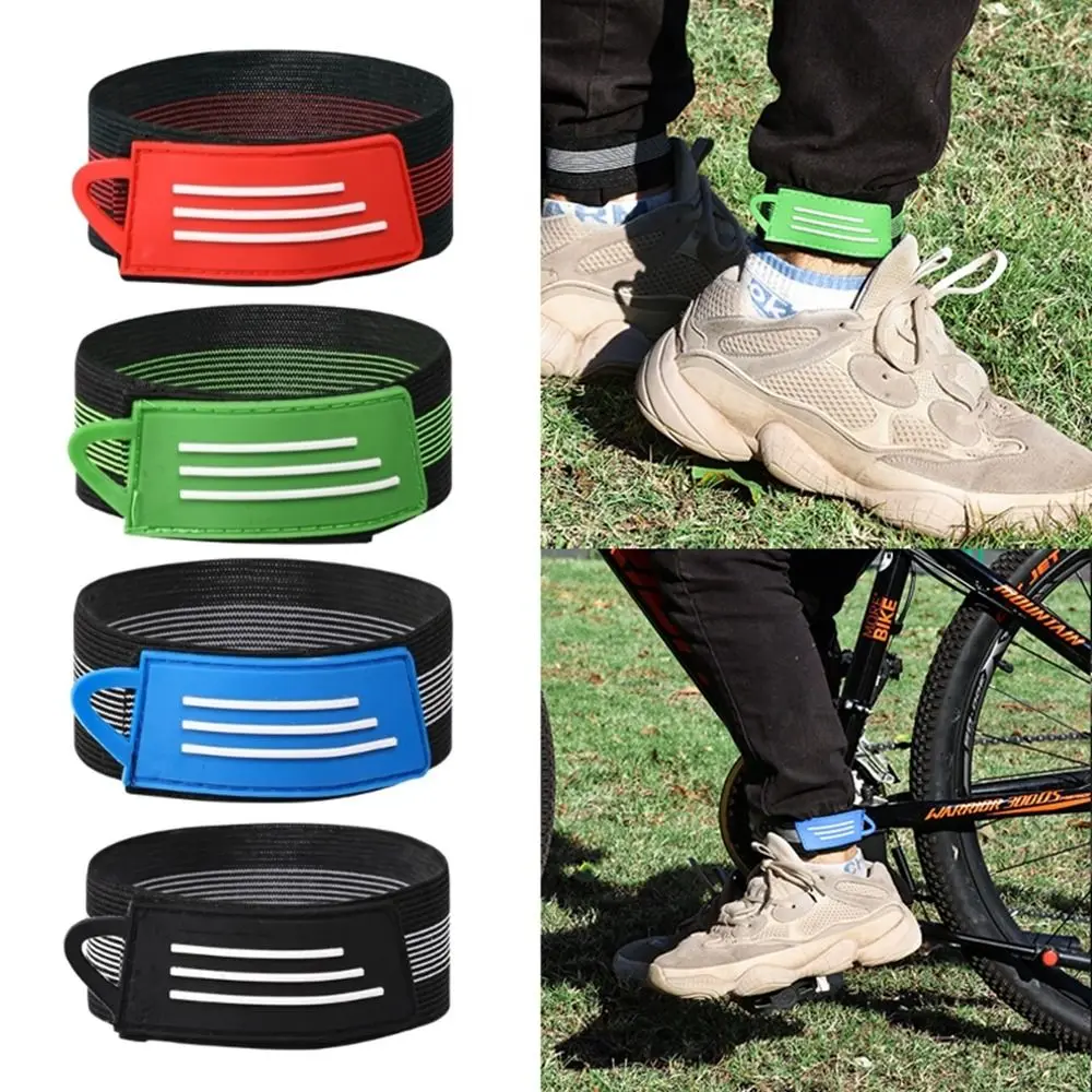 

4 шт. многоцелевой ремень для брюк ремень на зажимы для велосипеда велосипедная повязка на лодыжки для брюк спортивная защита для фитнеса для занятий спортом на открытом воздухе