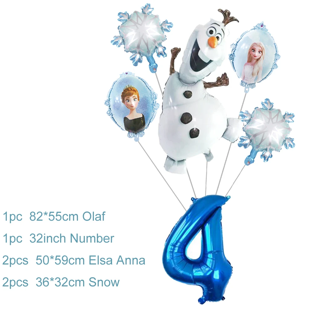 

1set New Elsa Olaf Disney Frozen Princess Foil Balloons Baby Shower Girl Snowman Birthday Party Decorations Kids Toys Air Globos