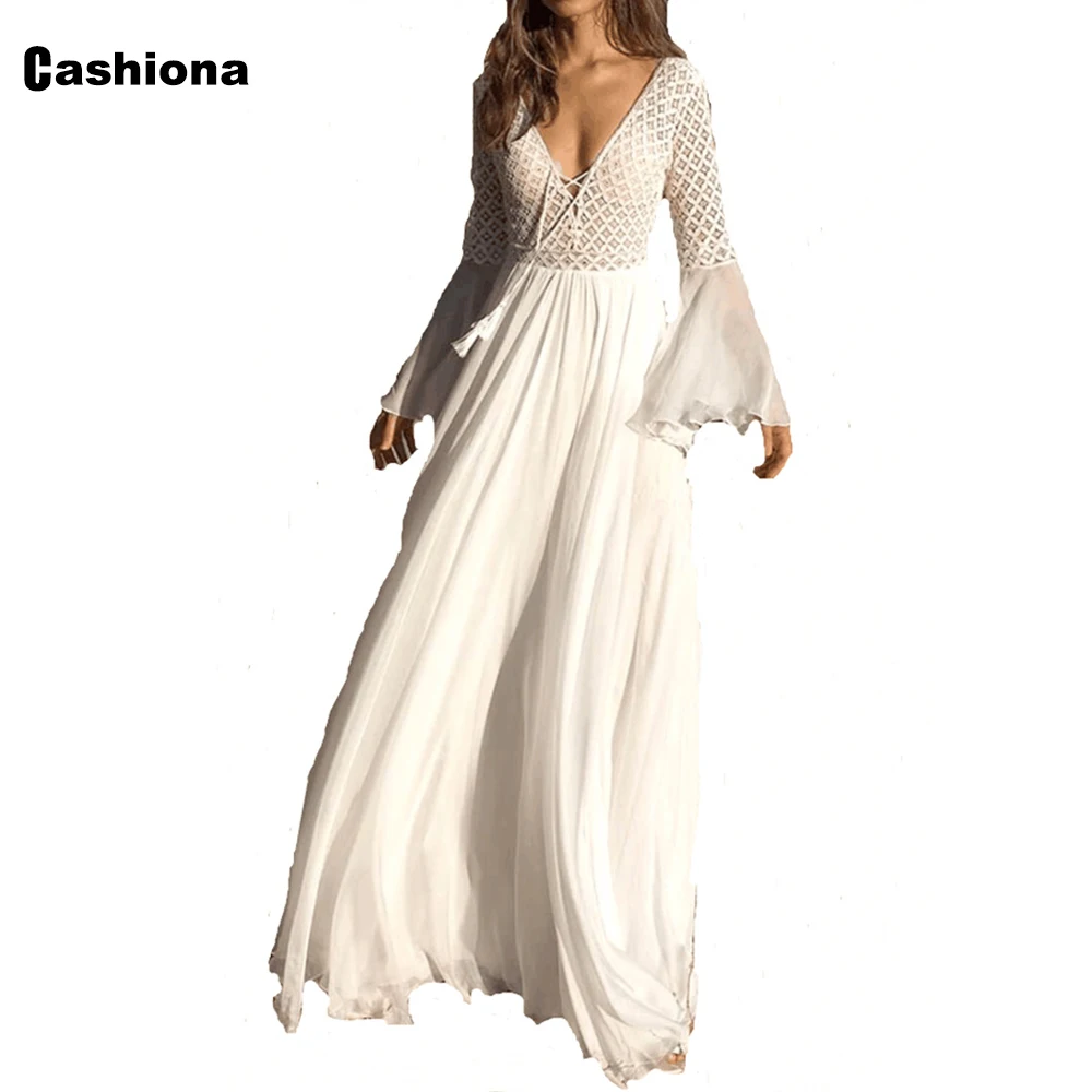 2022 Summer Ladies Elegant Maxi Dress Flare Sleeve Patchwork Lace Dresses Women's Long Bandage Dress Sexy Femme Robe Clothing
2022 Summer Ladies Elegant Maxi Dress Flare Sleeve Patchwork Lace Dresses Women's Long Bandage Dress Sexy Femme Robe Clothing