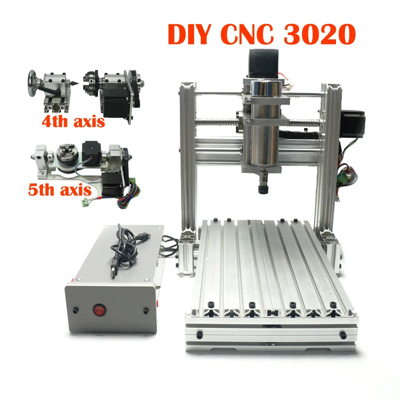 5axis Mini CNC Milling Engraving Machine DIY 3020 Metal USB Port PCB Wood Aluminum Carving Router 3axis 4axis for Optional
5axis Mini CNC Milling Engraving Machine DIY 3020 Metal USB Port PCB Wood Aluminum Carving Router 3axis 4axis for Optional