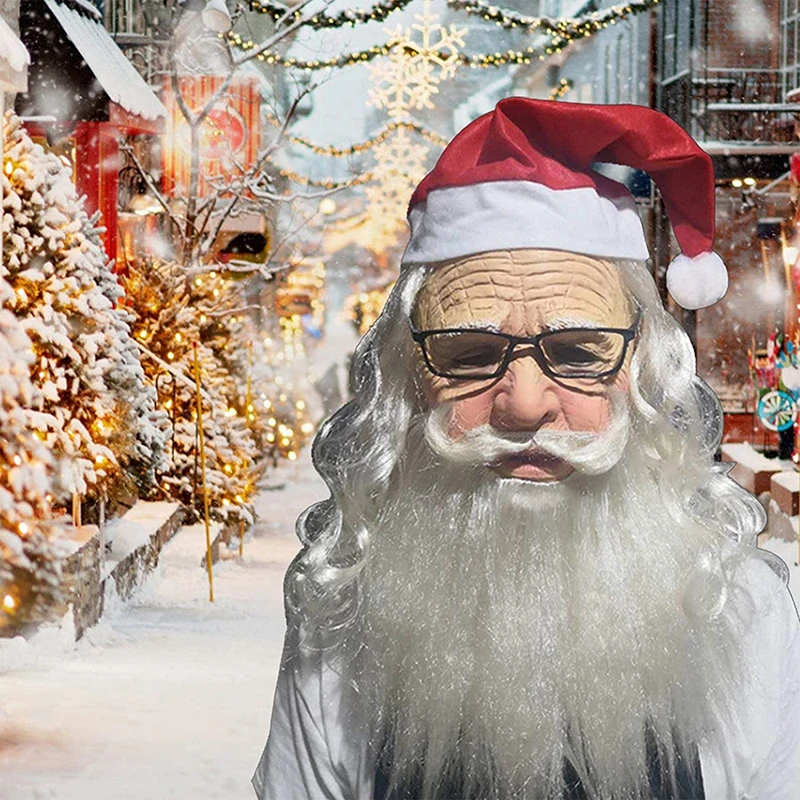 Headgear Cosplay Tools for Theme Party Christmas Face Mask Adults Santa Clause Latex Mask
Headgear Cosplay Tools for Theme Party Christmas Face Mask Adults Santa Clause Latex Mask