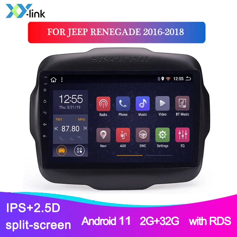Автомобильный мультимедийный плеер Android, система GPS-навигации для Jeep Renegade 2016-2018, Авторадио, аудио, стерео Can-шина, No 2 Din, Dvd 
Автомобильный мультимедийный плеер Android, система GPS-навигации для Jeep Renegade 2016-2018, Авторадио, аудио, стерео Can-шина, No 2 Din, Dvd