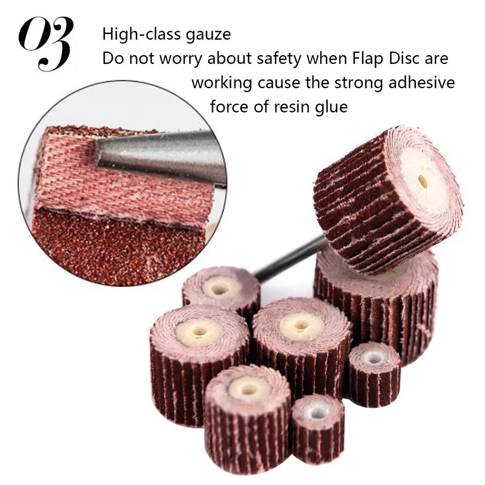 10pcs+1 Mandrel Flap Grinding Wheel Sanding Disc 80-600Grit Sandpaper Drill Sanding Attachment For Dremel Rotary Tools
10pcs+1 Mandrel Flap Grinding Wheel Sanding Disc 80-600Grit Sandpaper Drill Sanding Attachment For Dremel Rotary Tools