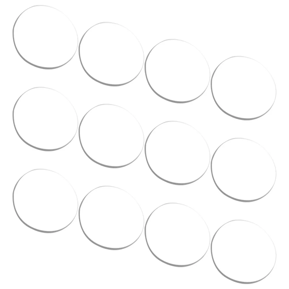 

12 Pcs Drawer Bumpers Clear Rubber Antislip Furniture Pads Pp Spacer Glass Table Protector