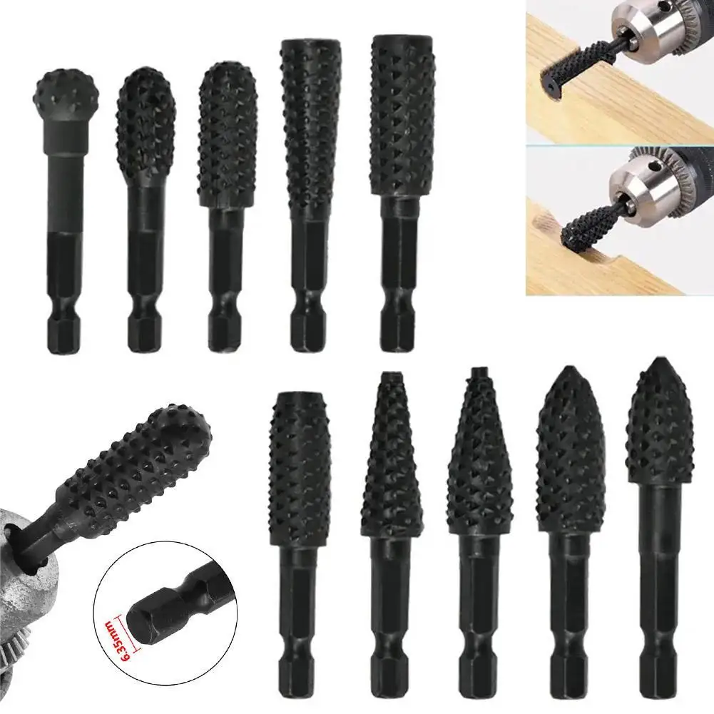 10pcs Woodworking Steel Rotary Rasp File 1/4" Shank Rotor Craft Files Rasp Burrs Wood Bits Grinding Power Carving Hand Tool
10pcs Woodworking Steel Rotary Rasp File 1/4" Shank Rotor Craft Files Rasp Burrs Wood Bits Grinding Power Carving Hand Tool