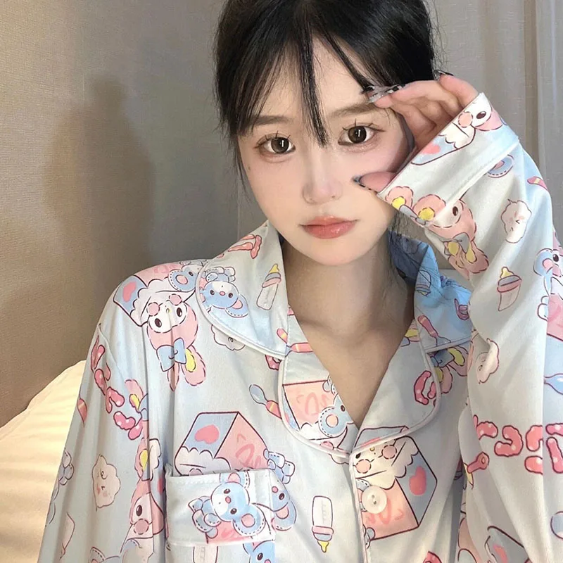 Kawaii Sanrio Pajamas Hello Kitty Cute Sweet Cartoon Anime Cotton Long-Sleeved Pajamas Set Two-Piece Home Clothes Christmas Gift
Kawaii Sanrio Pajamas Hello Kitty Cute Sweet Cartoon Anime Cotton Long-Sleeved Pajamas Set Two-Piece Home Clothes Christmas Gift