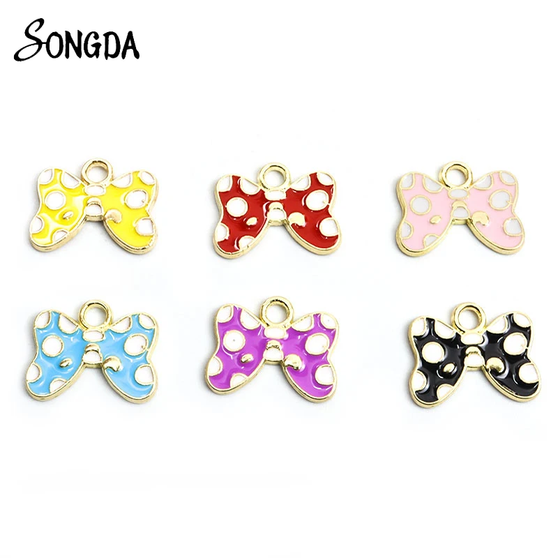 10Pcs/lot Gold Sweet Enamel Polka Dot Bow Charms for Pendant Necklace Keychains Earrings DIY Jewelry Makings Handmade Crafts New
10Pcs/lot Gold Sweet Enamel Polka Dot Bow Charms for Pendant Necklace Keychains Earrings DIY Jewelry Makings Handmade Crafts New