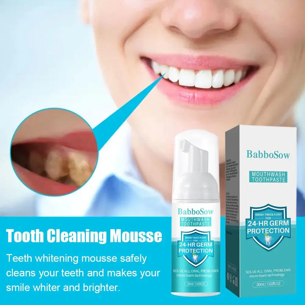 Cleanse Mousse Toothpaste Press-on Cleaning and Whitening Smoke Tartar Anti-tooth Teeth Stains Breath Fresh Decay Healthy B Z5R1
Cleanse Mousse Toothpaste Press-on Cleaning and Whitening Smoke Tartar Anti-tooth Teeth Stains Breath Fresh Decay Healthy B Z5R1