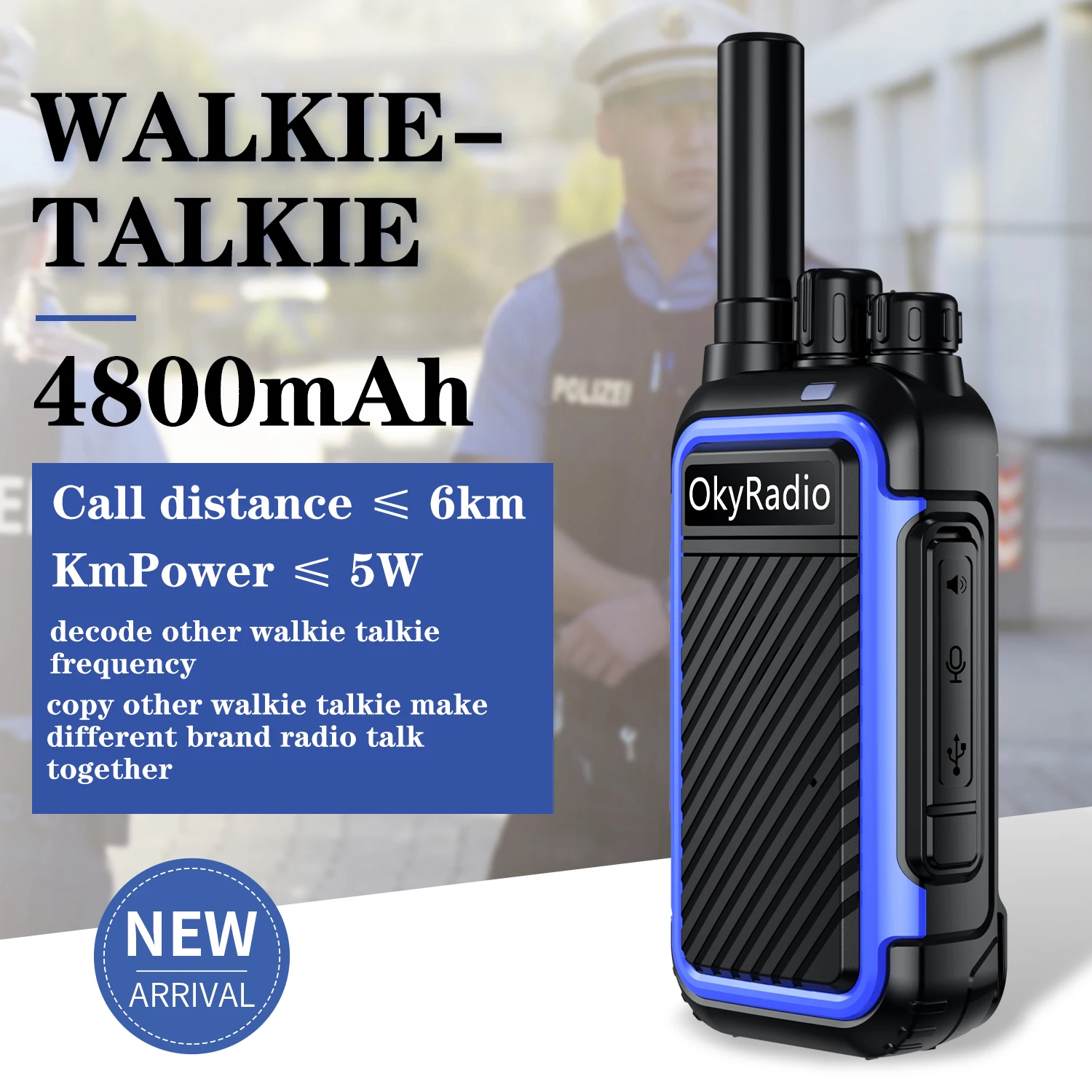 2022 hot sale 4800mah okyRadio 5w portable waterproof walkie-talkie 6km call distance suitable for hotel construction sites etc
2022 hot sale 4800mah okyRadio 5w portable waterproof walkie-talkie 6km call distance suitable for hotel construction sites etc