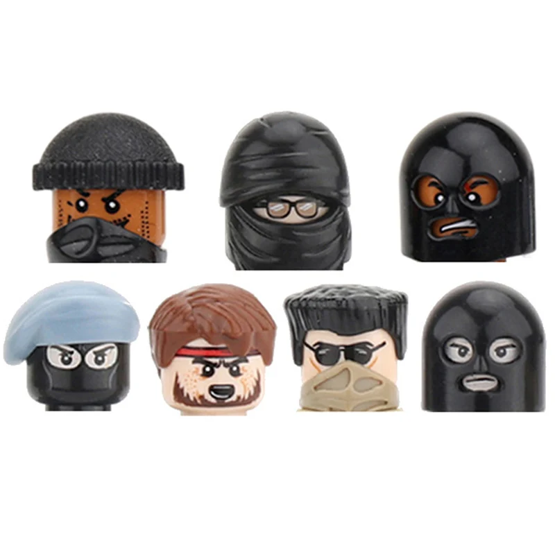 City Accessories Modern Military Soldier Figures Weapons Building Block Villain Gangster Scarf Mask Helmet Guns Parts Bricks Toy
City Accessories Modern Military Soldier Figures Weapons Building Block Villain Gangster Scarf Mask Helmet Guns Parts Bricks Toy