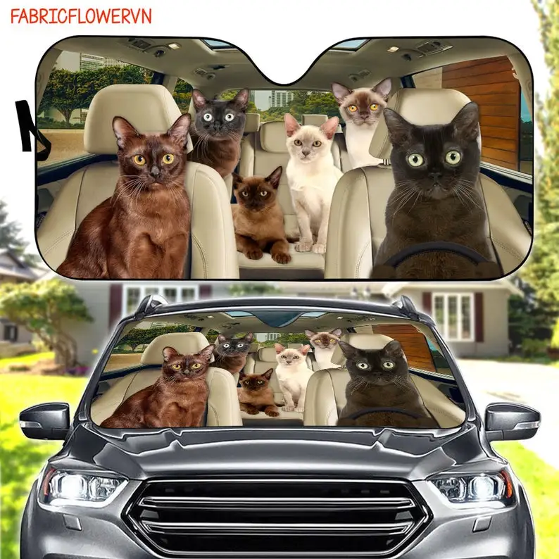 Кошачий Автомобильный солнцезащитный котенок, украшение для автомобиля с бирманской кошкой, кошачье ветровое стекло, подарок для влюбленн... 
Кошачий Автомобильный солнцезащитный котенок, украшение для автомобиля с бирманской кошкой, кошачье ветровое стекло, подарок для влюбленн...