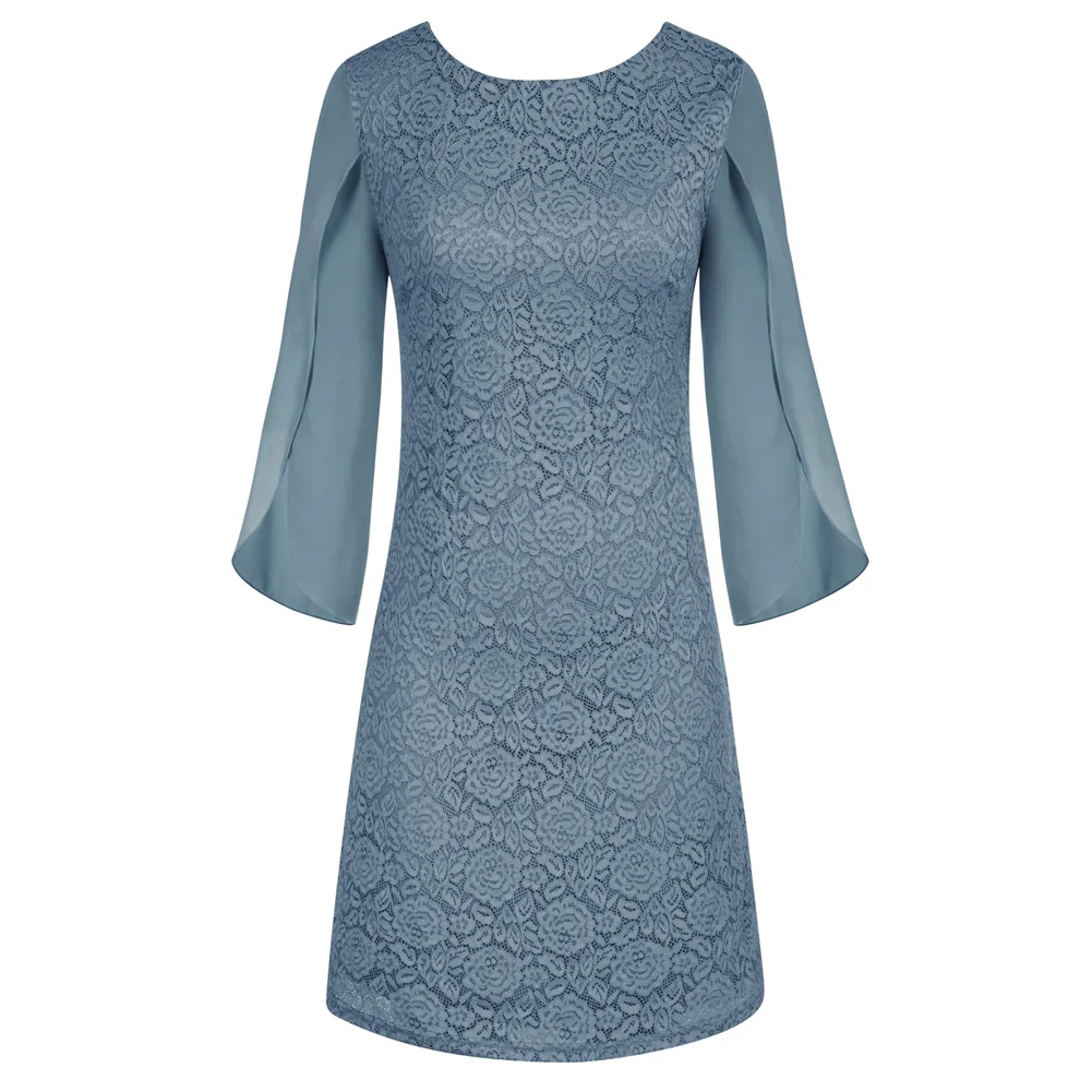 GK Women Lace Dress 3/4 Slit Sleeve Crew Neck V-Back Knee Length Dress Elegant Lady Cocktail Dresses For Party Wedding Guest A30
GK Women Lace Dress 3/4 Slit Sleeve Crew Neck V-Back Knee Length Dress Elegant Lady Cocktail Dresses For Party Wedding Guest A30