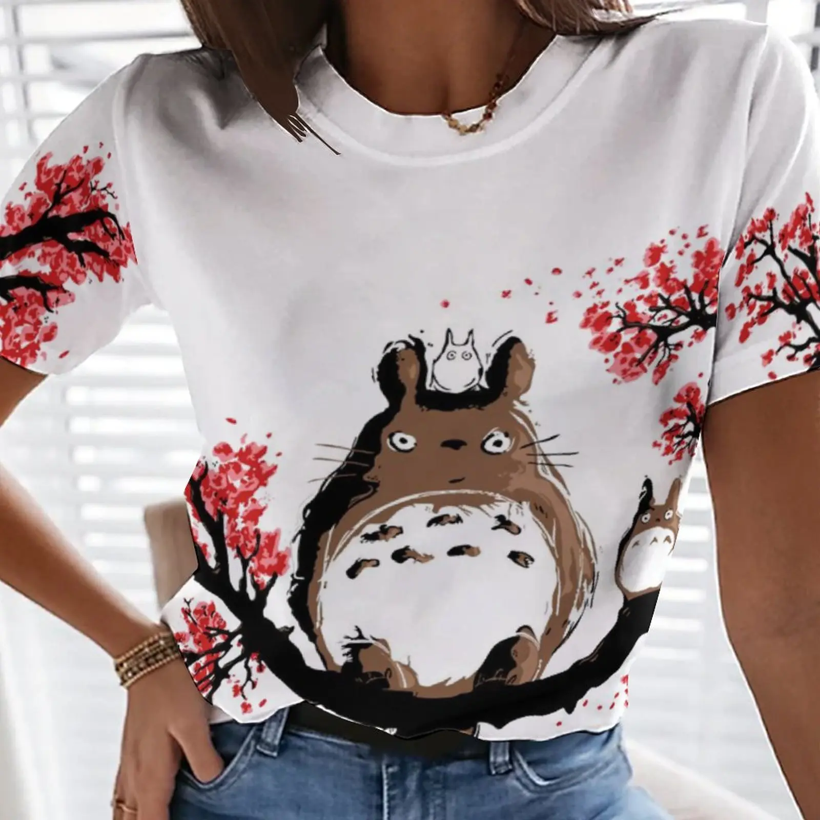Футболка Totoro с 3D-принтом, футболка с принтом шиншиллы, одежда Y2K, модная женская футболка 2022, с коротким рукавом в стиле Харадзюку
Футболка Totoro с 3D-принтом, футболка с принтом шиншиллы, одежда Y2K, модная женская футболка 2022, с коротким рукавом в стиле Харадзюку
