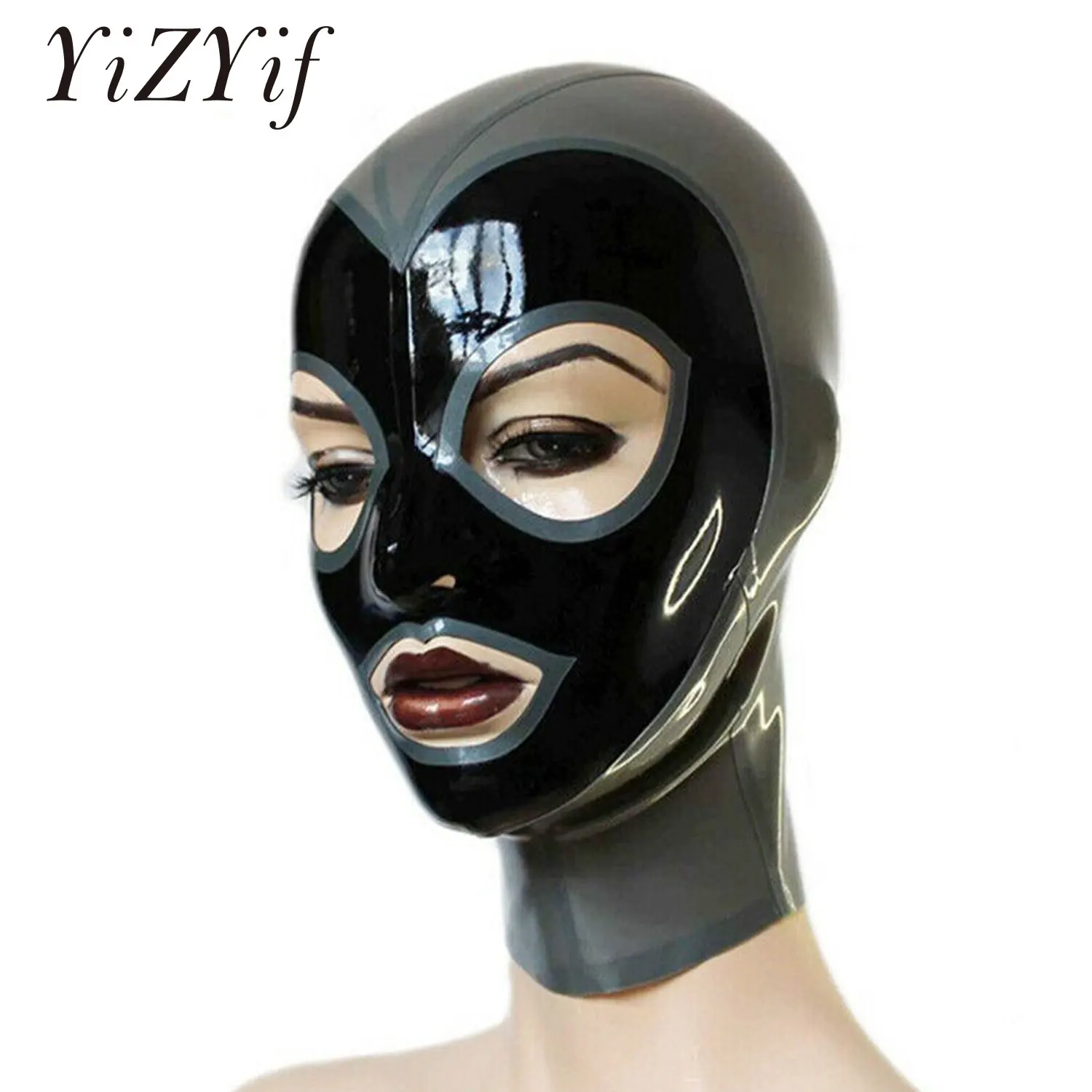 Latex Hood Mask Unisex Latex Fetishe Mask Shiny Metallic Open Eyes and Mouth Headgear Full Face Mask Rubber Hoods Deadpools Mask
Latex Hood Mask Unisex Latex Fetishe Mask Shiny Metallic Open Eyes and Mouth Headgear Full Face Mask Rubber Hoods Deadpools Mask