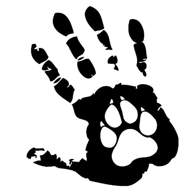 

11CM*13CM The Palm Dog Funny Car India Offbeat KK Vinyl Sticker Decals Black/Silver Car Accessories