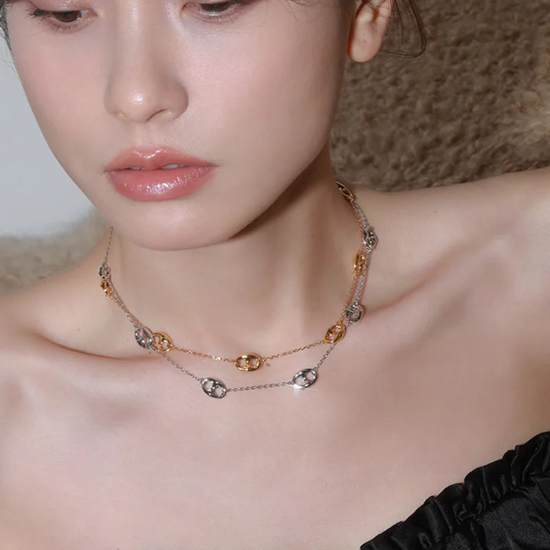2023 Affordable Luxury Fashion Long Pig Nose Necklace Personalized European and American Special-Interest Design Exquisite Doubl
2023 Affordable Luxury Fashion Long Pig Nose Necklace Personalized European and American Special-Interest Design Exquisite Doubl
