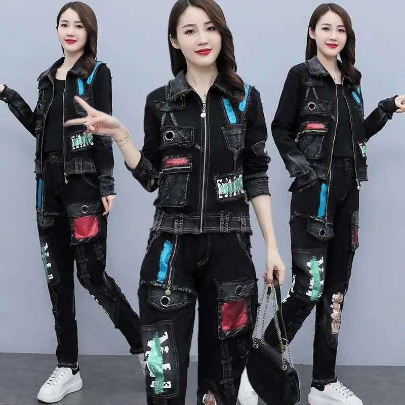Spring Clothes for Women 2022 Fashion Two-piece Set Zipper Jacket + Jeans Suits Retro Casual Sets Femme Womens Outfits E292
Spring Clothes for Women 2022 Fashion Two-piece Set Zipper Jacket + Jeans Suits Retro Casual Sets Femme Womens Outfits E292