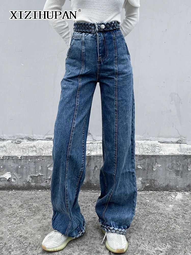 XIZIHUPAN Loose Denim Trousers Female High Waist Solid Minimalist Straight Jeans Female Korean Fashion Spring Clothing Style New
XIZIHUPAN Loose Denim Trousers Female High Waist Solid Minimalist Straight Jeans Female Korean Fashion Spring Clothing Style New