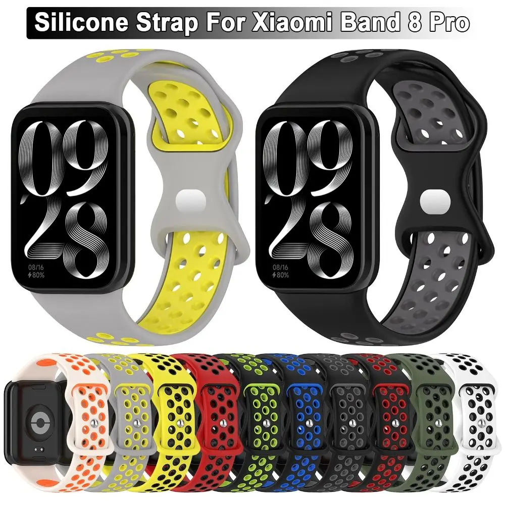 Ремешок силиконовый для Xiaomi Band 8 Pro, двухцветный дышащий сменный Браслет для смарт-часов
Ремешок силиконовый для Xiaomi Band 8 Pro, двухцветный дышащий сменный Браслет для смарт-часов