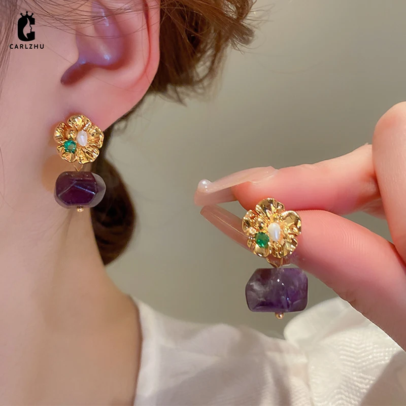 Medieval Style Freshwater Pearl Flower Crystal Drop Earrings Fashion Versatile Earring for Women Jewelry Wholesale
Medieval Style Freshwater Pearl Flower Crystal Drop Earrings Fashion Versatile Earring for Women Jewelry Wholesale