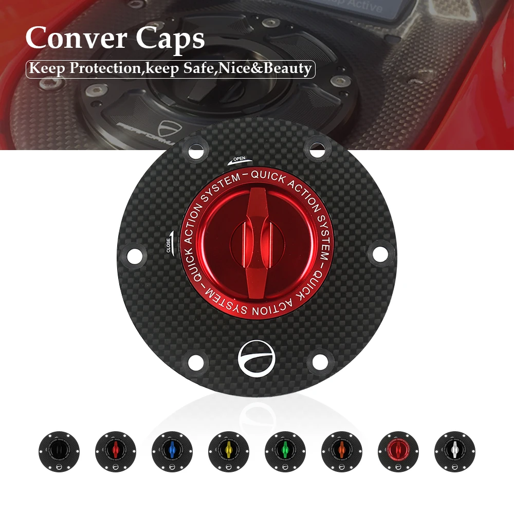 

Carbon Fiber Motorcycle Accessories Quick Release Key Fuel Tank Gas Oil Cap Cover for Mv Agusta BRUTALE 675 800 RR