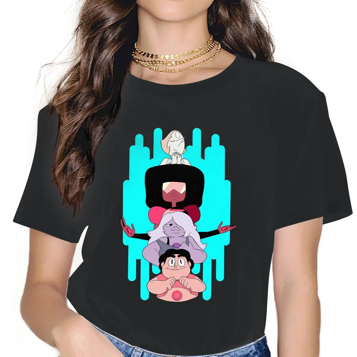 The Crystal Gems Essential Women T Shirts Steven Universe American Animated Crystal Leisure Tees Short Sleeve T-Shirt
The Crystal Gems Essential Women T Shirts Steven Universe American Animated Crystal Leisure Tees Short Sleeve T-Shirt