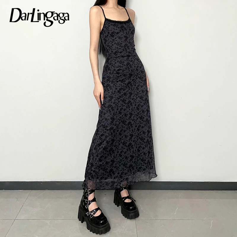 Darlingaga Gothic Vintage Flowers Printed Strap Mesh Dress Grunge 90 Aesthetic Frill Summer Long Dress Women Boho Lace Trim Chic
Darlingaga Gothic Vintage Flowers Printed Strap Mesh Dress Grunge 90 Aesthetic Frill Summer Long Dress Women Boho Lace Trim Chic
