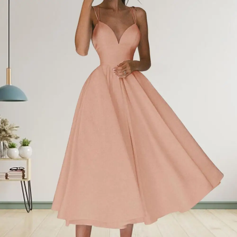 Sweet Banquet Dress for Women Solid Color Waist Big Hem Cross Strap Dress Sexy Deep V Neck Backless Party Dress Female Clothing
Sweet Banquet Dress for Women Solid Color Waist Big Hem Cross Strap Dress Sexy Deep V Neck Backless Party Dress Female Clothing