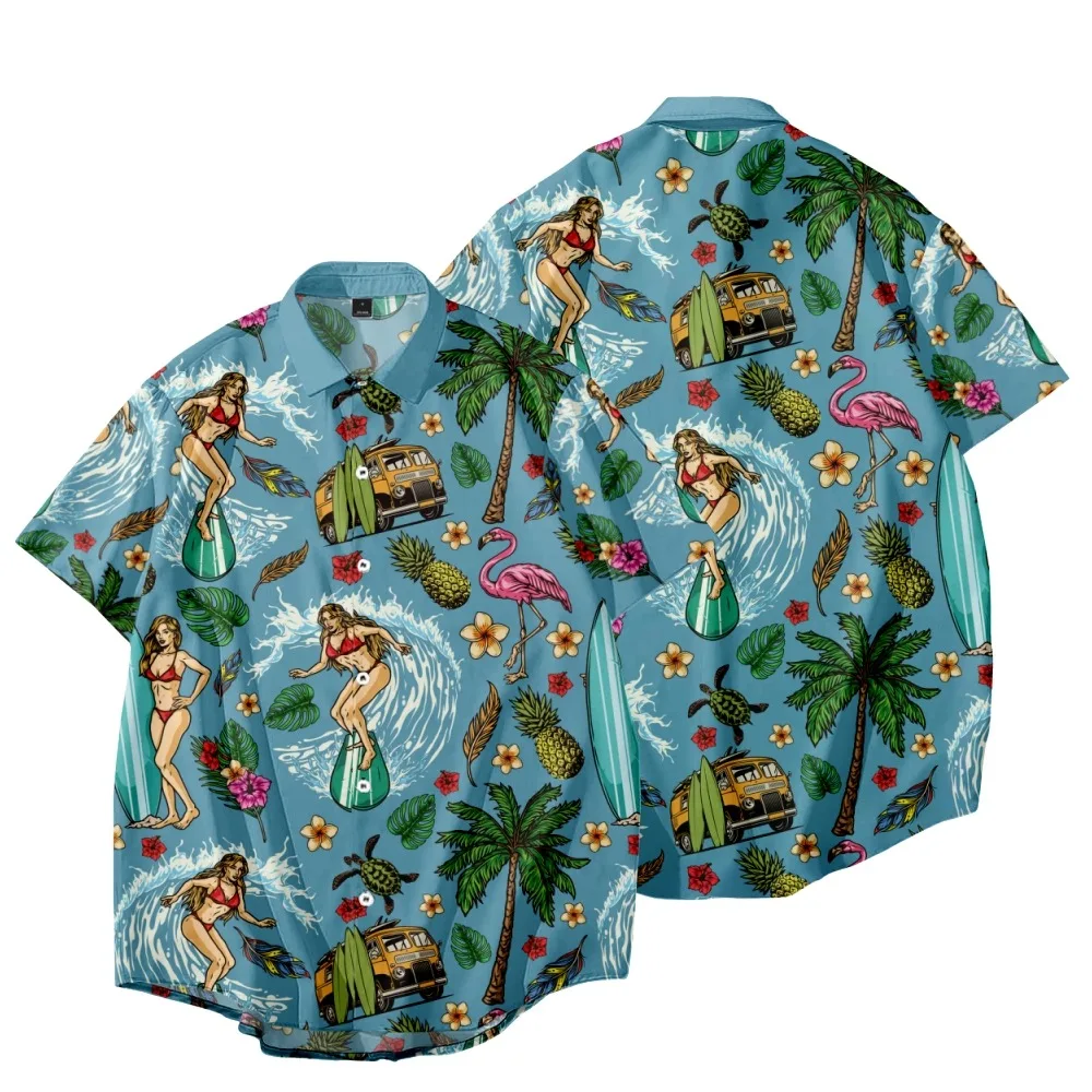 Hawaii Surf Ladies Vintage Shirt Fashion casual beach men's and women's summer style shirt kimono
Hawaii Surf Ladies Vintage Shirt Fashion casual beach men's and women's summer style shirt kimono