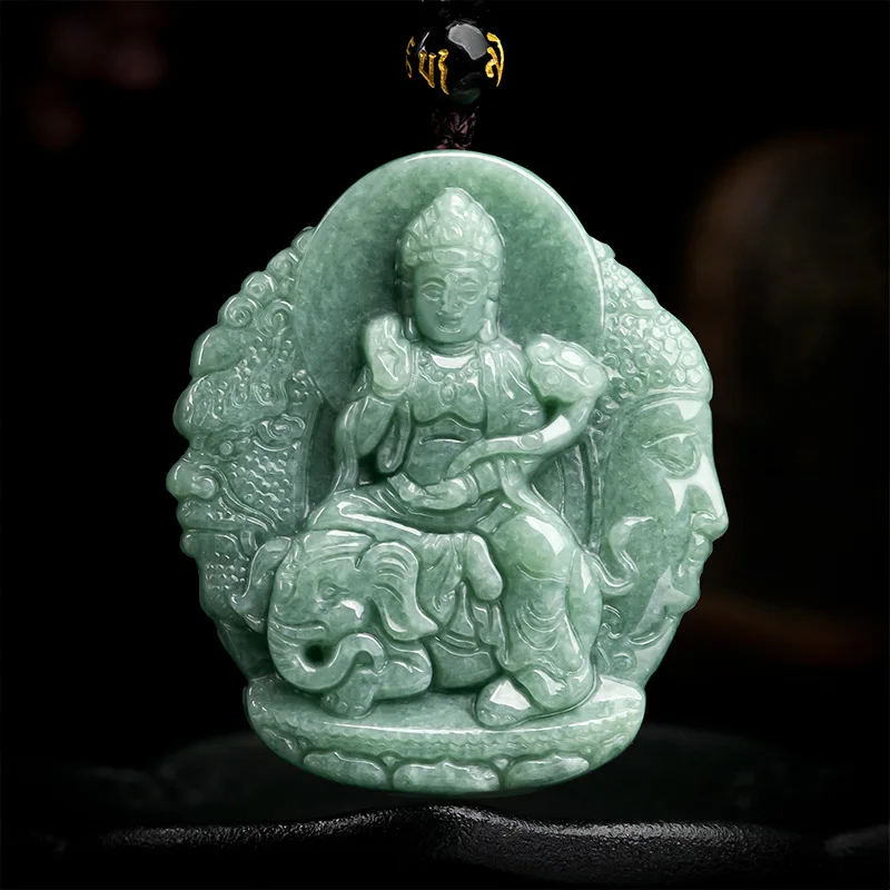 

Бирманский нефрит Гуаньинь кулон ювелирные изделия подарок драгоценный камень зеленые натуральные Подвески Amulets подвески из жадеита мужское ожерелье чокер