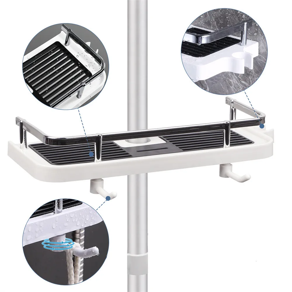 Подставка для хранения шампуня, регулируемый настенный держатель для ванной комнаты, без сверления
Подставка для хранения шампуня, регулируемый настенный держатель для ванной комнаты, без сверления