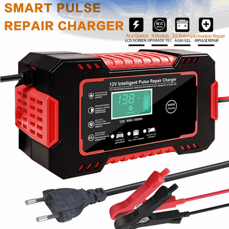 Full Automatic Car Battery Charger 12V Pulse Repair LCD Digital Display Battery Charger Power Repair Chargers Wet Dry Lead Acid
Full Automatic Car Battery Charger 12V Pulse Repair LCD Digital Display Battery Charger Power Repair Chargers Wet Dry Lead Acid