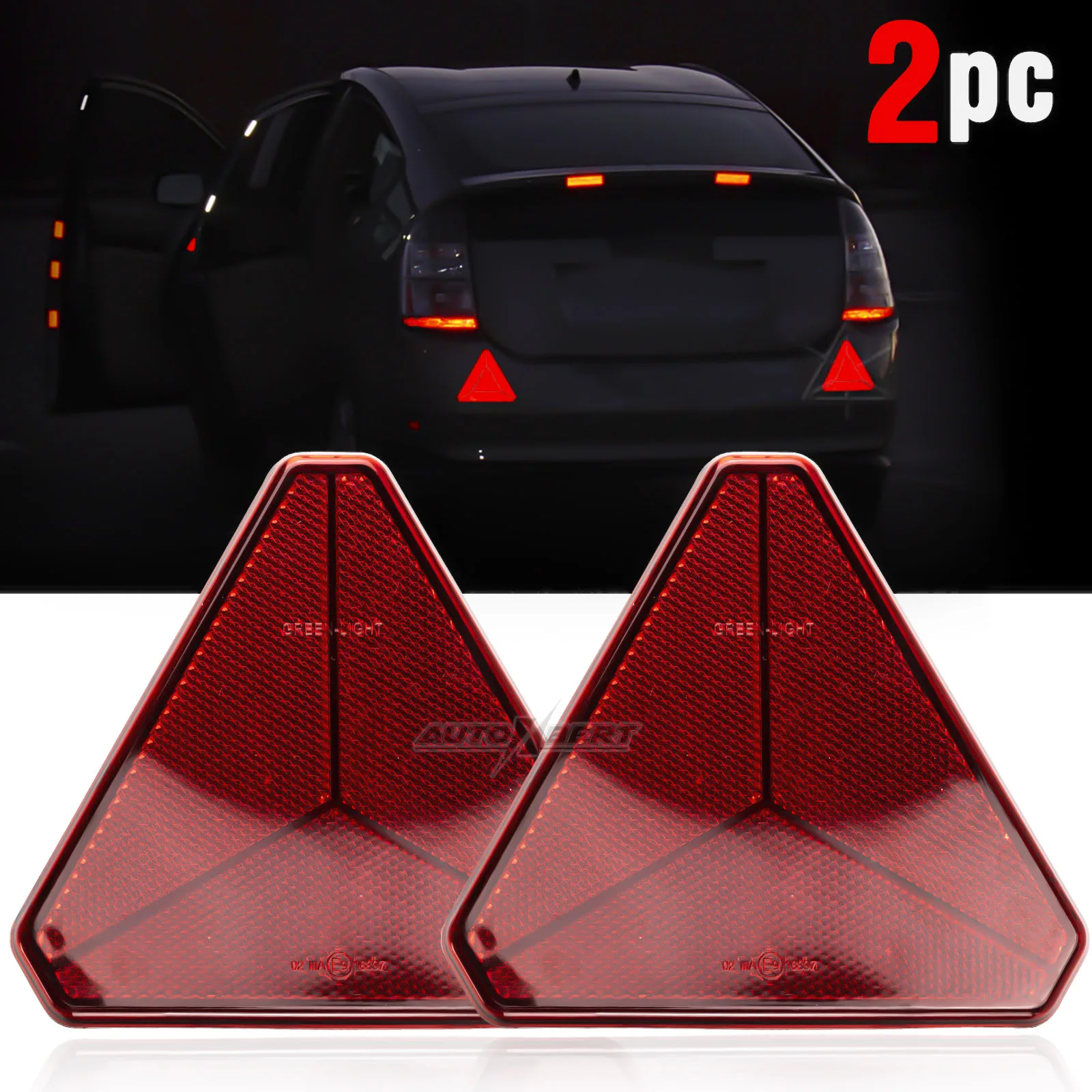 2x Red Triangle Reflector Warning Indicator Light Fit for Trailer Motorcycle Caravan Truck Boat Gate Posts Lorry Tipper Bus Auto
2x Red Triangle Reflector Warning Indicator Light Fit for Trailer Motorcycle Caravan Truck Boat Gate Posts Lorry Tipper Bus Auto