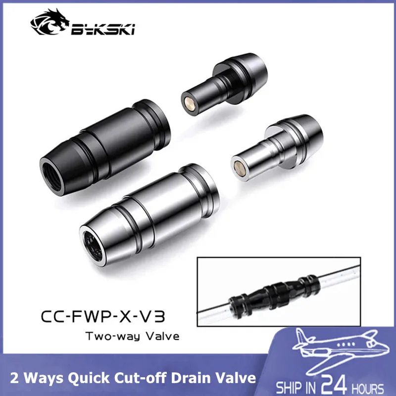 Bykski 2 ways Quick Disconnected Water Stop Valve,Dual Channels Cut-off Drain Fluid Fitting For PC Liquid Cooling CC-FWP-X-V3
Bykski 2 ways Quick Disconnected Water Stop Valve,Dual Channels Cut-off Drain Fluid Fitting For PC Liquid Cooling CC-FWP-X-V3