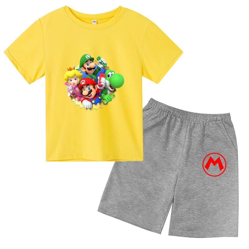 Summer Mario Print Kids Street Casual T-shirt Shorts Boys And Girls Sport Round Neck Short Sleeve Suit Teen Children Tee 4T-14T
Summer Mario Print Kids Street Casual T-shirt Shorts Boys And Girls Sport Round Neck Short Sleeve Suit Teen Children Tee 4T-14T