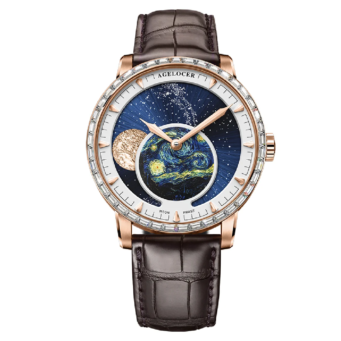 AGELOCER New Luxury Moon phase Mens Mechanical Watches with Sapphire Crystal Power Reserve Automatic Watch Men Relogio Masculino
AGELOCER New Luxury Moon phase Mens Mechanical Watches with Sapphire Crystal Power Reserve Automatic Watch Men Relogio Masculino