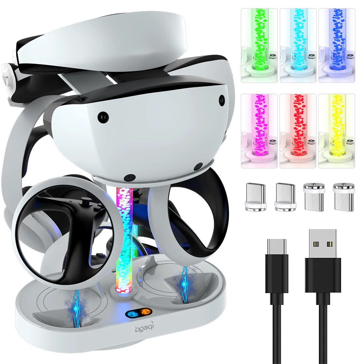 VR2 Charging Holder for PSVR2 Controller RGB Light VR Headset Display Stand Quick Charge Dock for PlayStation VR2 Accessories
VR2 Charging Holder for PSVR2 Controller RGB Light VR Headset Display Stand Quick Charge Dock for PlayStation VR2 Accessories
