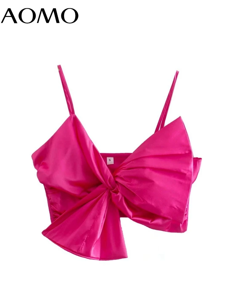 AOMO Women Bow Bralette Camis Crop Top Spaghetti Strap Sleeveless Backless Short Tops QJ74A
AOMO Women Bow Bralette Camis Crop Top Spaghetti Strap Sleeveless Backless Short Tops QJ74A