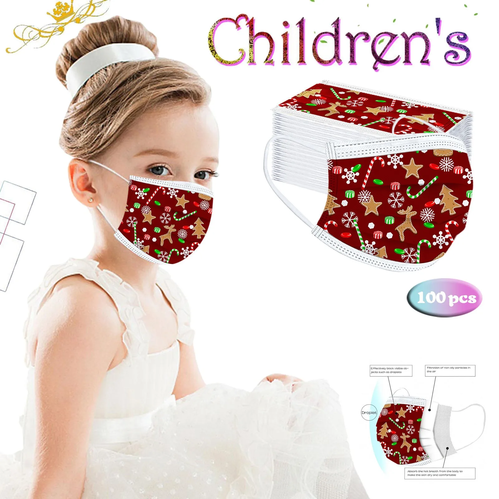 10Pcs Children's Christmas Printed Mask Masquerade Disposable Face Masks Fashion Cartoon Cosplay holiday maske Christmas Party
10Pcs Children's Christmas Printed Mask Masquerade Disposable Face Masks Fashion Cartoon Cosplay holiday maske Christmas Party