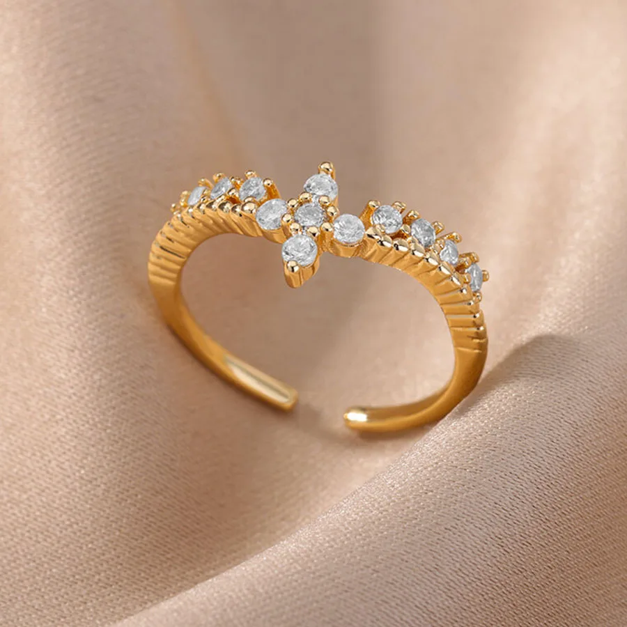 Gothic Cross Rings For Women Stainless Steel Adjustable Gold Color Finger Ring 2022 Trend Zirconia Party Jewelry Anillos Mujer
Gothic Cross Rings For Women Stainless Steel Adjustable Gold Color Finger Ring 2022 Trend Zirconia Party Jewelry Anillos Mujer