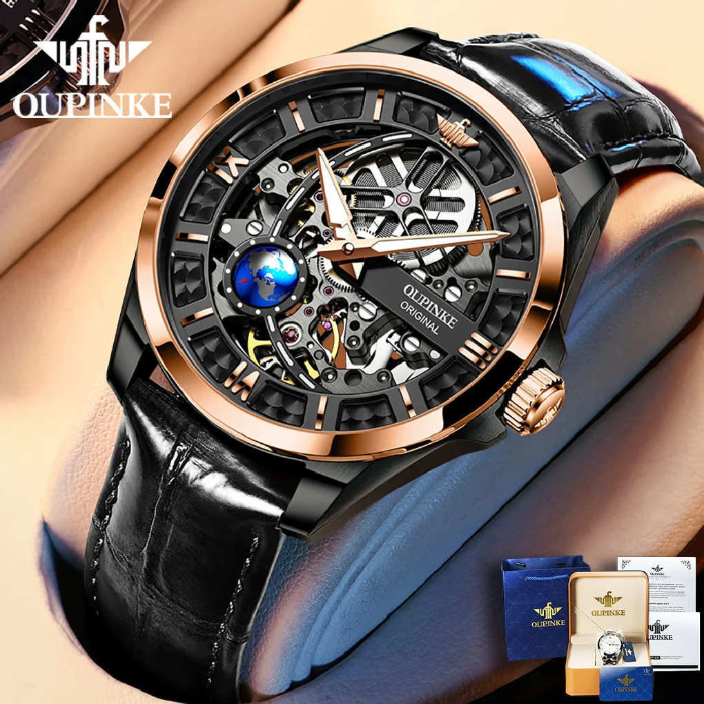 OUPINKE Luxury Watch for Men Automatic Mechanical Sapphire Leather Waterproof Sports Skeleton Wrist Watches Brand reloj hombre
OUPINKE Luxury Watch for Men Automatic Mechanical Sapphire Leather Waterproof Sports Skeleton Wrist Watches Brand reloj hombre