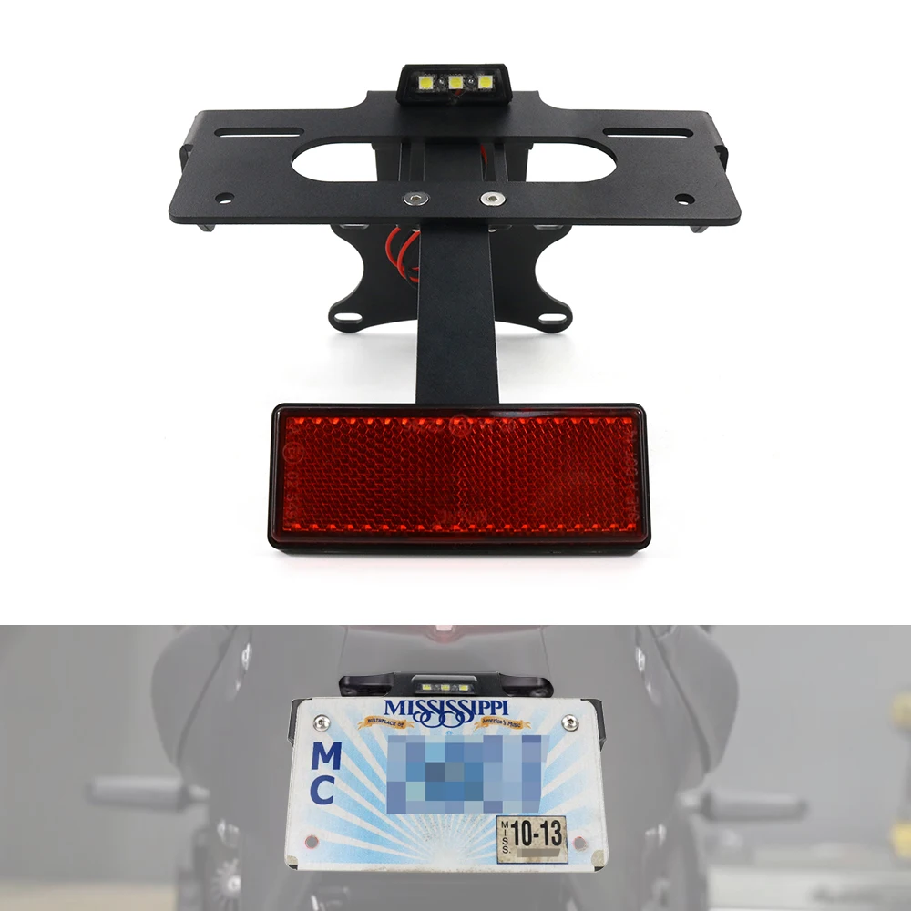 

License Plate Holder LED Light Fit For YAMAHA MT-09 MT 09 FZ09 2021-2022 MT09 FZ-09 Motorcycle Rear Tail Tidy Fender Eliminator